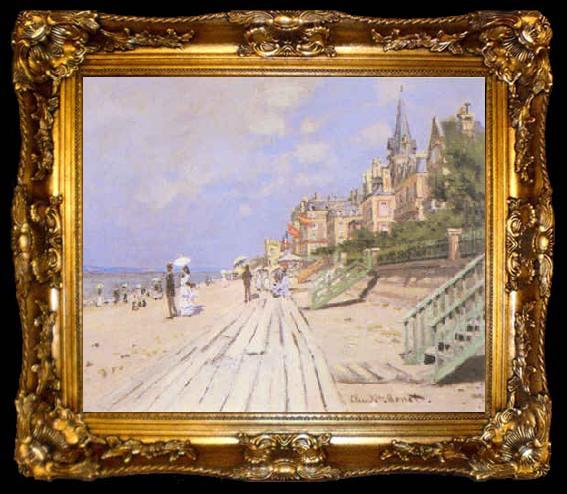 framed  Claude Monet Beach at Trouville, ta009-2